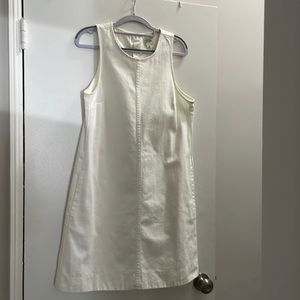 Jcrew white denim shift dress